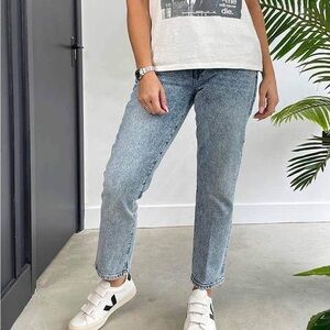 FRAME “Le High Straight” Lombard Denim